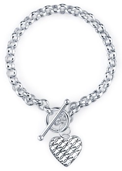 Silver `Heart Love` Charm