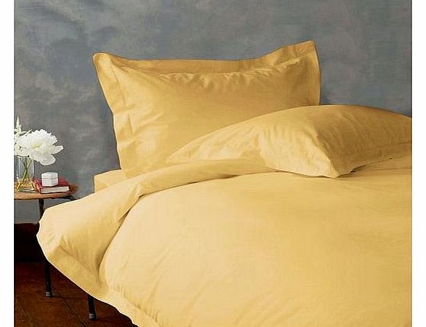 500 TC Egyptian cotton Duvet Cover Italian Finish Solid ( Uk Single , Gold )