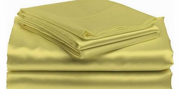 Satin Duvet Set Italian Finish Solid ( Small Double , Gold )