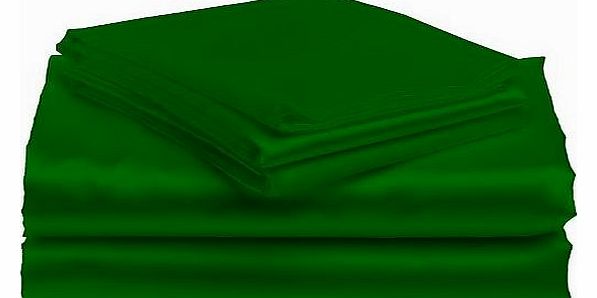 Satin Duvet Set Italian Finish Solid (UK King , Green )