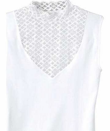 Lace Panel Sleeveless Top