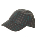 Black Check Cotton Cap