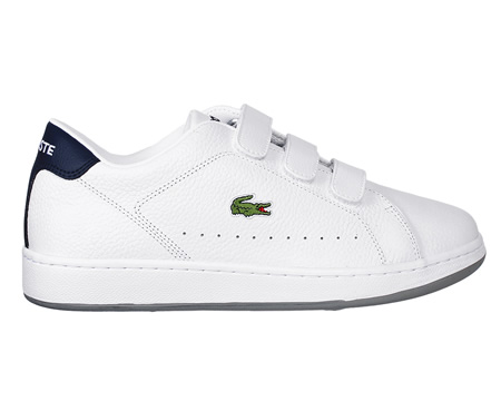 Lacoste Camden White/Dark Blue Leather Velcro