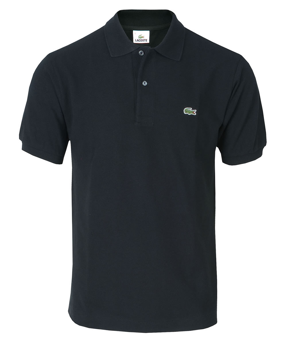 Classic Plain Pique Polo Shirt Black