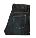 Dirty Blue Denim Regular Fit Button Fly Jeans 34 Leg