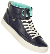 Lacoste L!ve Berrick Dark Blue Leather Hi Top