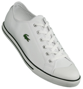 Lacoste L27 11 SRM White Leather Plimsoles