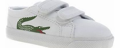 kids lacoste white & green marcel unisex