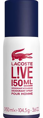 Live Pour Homme Deodorant Spray 150ml