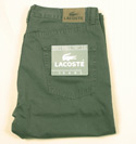 Mens Lacoste Dark Green Button Fly Jeans - 34 Leg Regular Fit