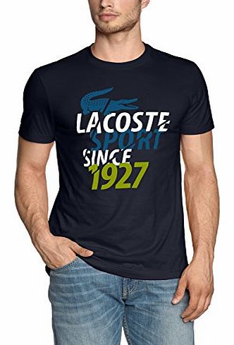 Mens TH2347-00 Crew Neck Short Sleeve T-Shirt, Multicoloured (Navy Blue/Lima-White-Raffia Matting N6S), Large (Manufacturer size: 5)