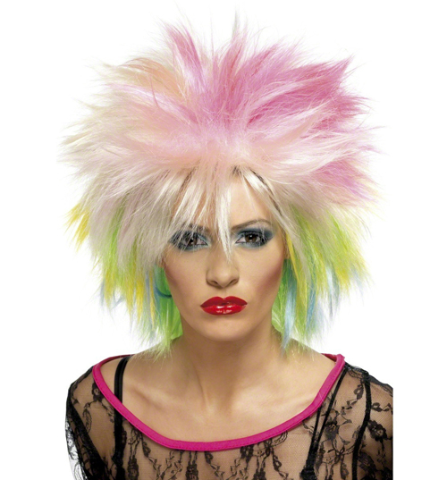 80s Cute Rainbow Wig