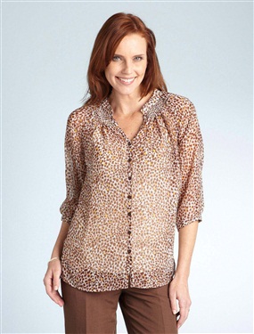 Ladies Animal Print Blouse