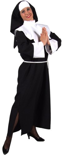 Ladies Deluxe Costume: Nun Habit (Small)