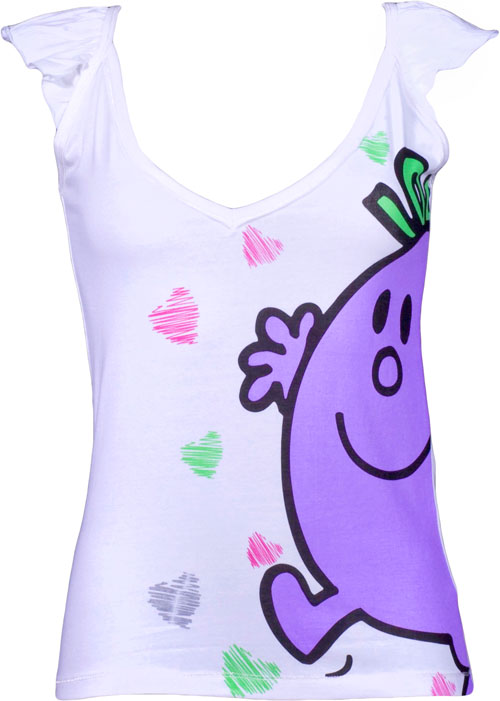 Little Miss Naughty Frill Sleeve T-Shirt