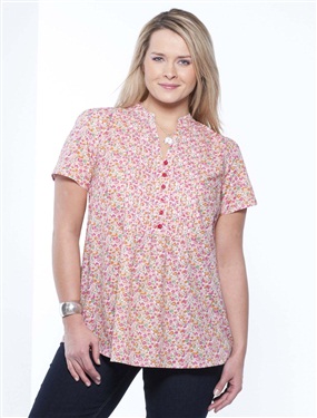 Ladies Patterned Comfort Fit Blouse