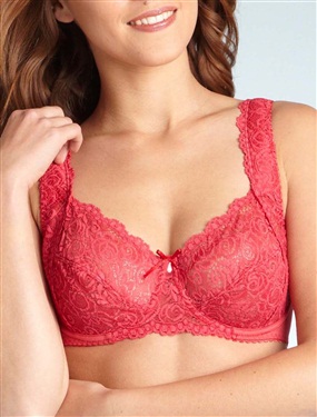 Ladies Push Up Bra with Lace Design