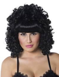 Wig: Gothic Ringlets Black with Fringe