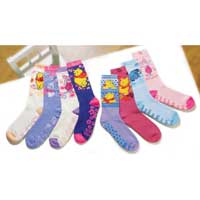 Ladies Winnie the Pooh Slipper Sox Per Pair -