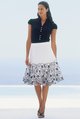 LAI jersey high collar button blouse