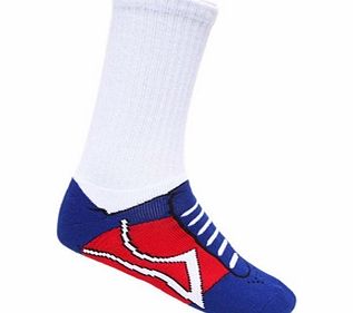 Brea Sock Mens - Royal/Red