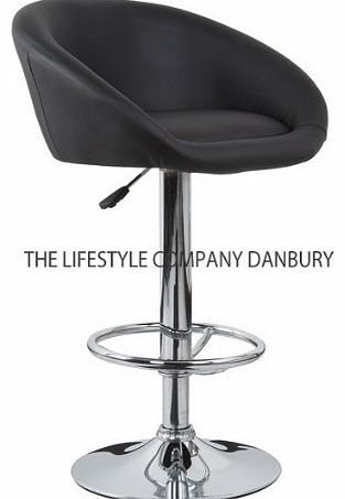 Lakeland Furniture Venus Black Leather Breakfast Kitchen Bar Stool