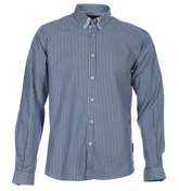 Blue and White Stripe Shirt