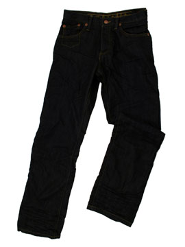 Indigo Rinse Lightweight Crinkle Jeans