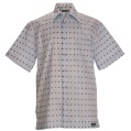 LAMBRETTA mens short sleeve dobby weave shirt