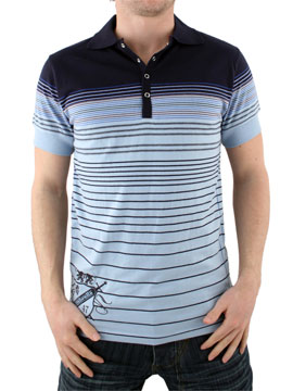 Navy Retro Polo Shirt