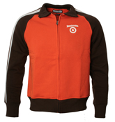 Orange and Brown Full Zip Sweatshirt