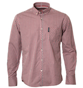 Red and White Check Long Sleeve Shirt