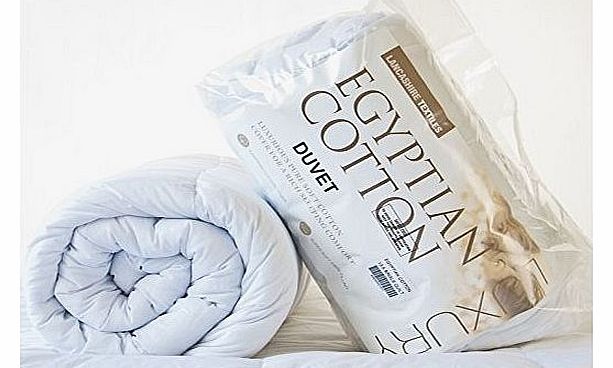 Lancashire Textiles King Size Luxury Egyptian Cotton Hollowfibre Filled 13.5 Tog Duvet