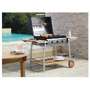 3 Burner Teak Gas BBQ