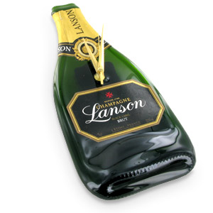 Black Label Champagne Bottle Clock