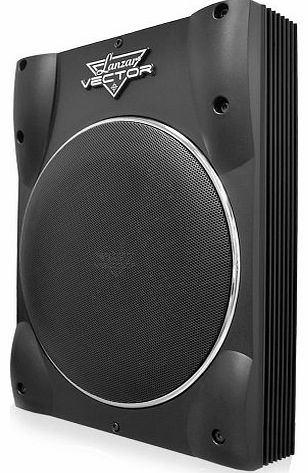 Lanzar VCTBS8 Vector 8 inch Ultra Slim 600W High Power Amplified Car Subwoofer Enclosure