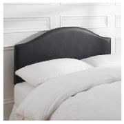 Laredo Headboard, Black Faux Leather, Double