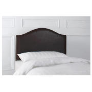 Laredo Headboard, Black Faux Leather, Single