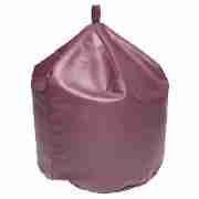 Large bean bag faux leather plum