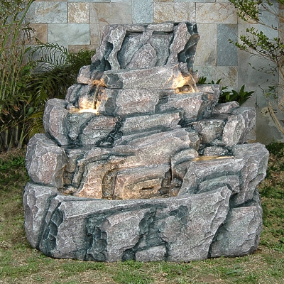 Wide Rock Water Feature