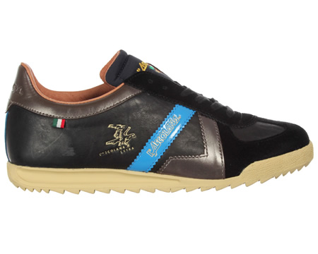 LAscolana Estile Nero Leather Trainers