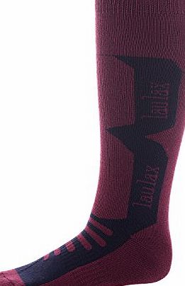 Laulax High Performance Ski Socks Burgundy Size UK 7 - 11 / EUROPE 41 - 46