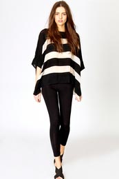 LAURA Striped Chiffon Blouse