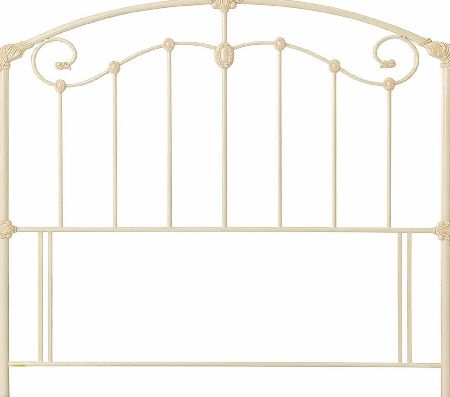 Lauren Metal Headboard - Antique Ivory