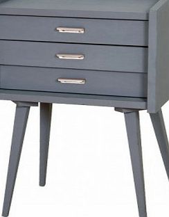 Laurette Secrets Bedside Table - Dark Grey `One size