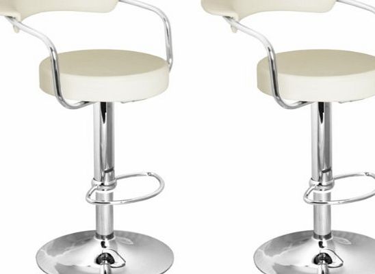 Brand New Pair of Cream Faux Leather Kitchen/Bar stools by Lamboro