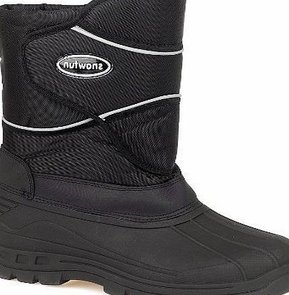 LD Outlet MENS FLEECE LINED WARM WINTER WELLIES WELLINGTON SKI MUCKER SNOW BOOTS MID CALF BOYS LADIES WOMENS BLACK SIZE UK 10