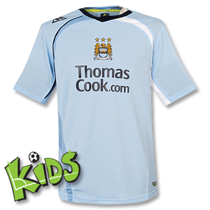 Le Coq Sportif 08-09 Man City Home Shirt - Boys