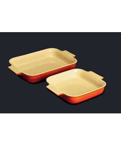 le creuset 26cm and 23cm Bakeware - Orange