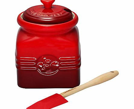 Preserve Jar with Spatula, Cerise